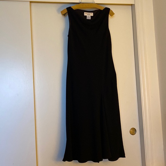 Jones New York “Little Midi Black Dress” with Cowl Neckline and V-Waist. - Picture 5 of 8